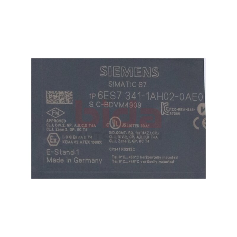 Siemens 6ES7341-1AH02-0AE0 SIMATIC S7-300 CP 341 Kommunikationsprozessor mit RS-232C-Schnittstelle (V.24) Communication processor with RS-232C interface
