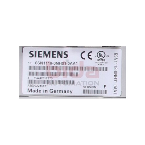 Siemens 6SN1118-0NH01-0AA1 SIMODRIVE 611 Universal HRS Regelungseinschub Control insert
