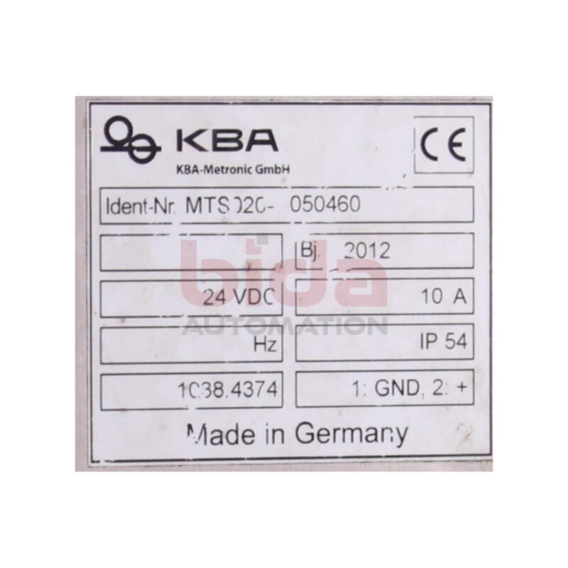 KBA MTS020-050460 PHD SYSTEM