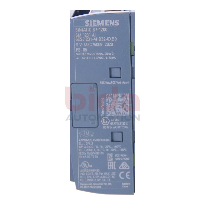 Siemens 6ES7231-4HD32-0XB0 SIMATIC S7-1200 Analogeingabe SM 1231 Analog input
