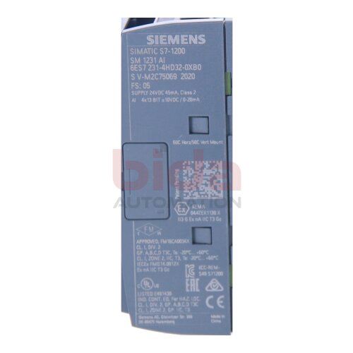 Siemens 6ES7231-4HD32-0XB0 SIMATIC S7-1200 Analogeingabe SM 1231 Analog input