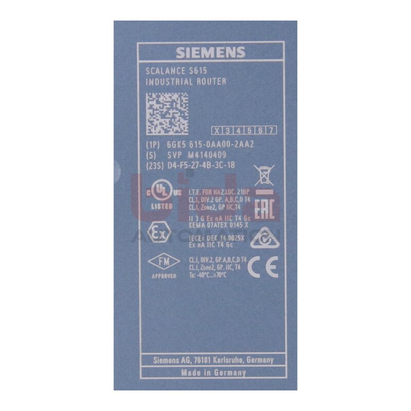 Siemens 6GK5615-0AA00-2AA2 SCALANCE S615 LAN-Router