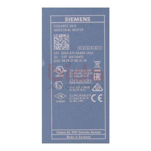 Siemens 6GK5615-0AA00-2AA2 SCALANCE S615 LAN-Router