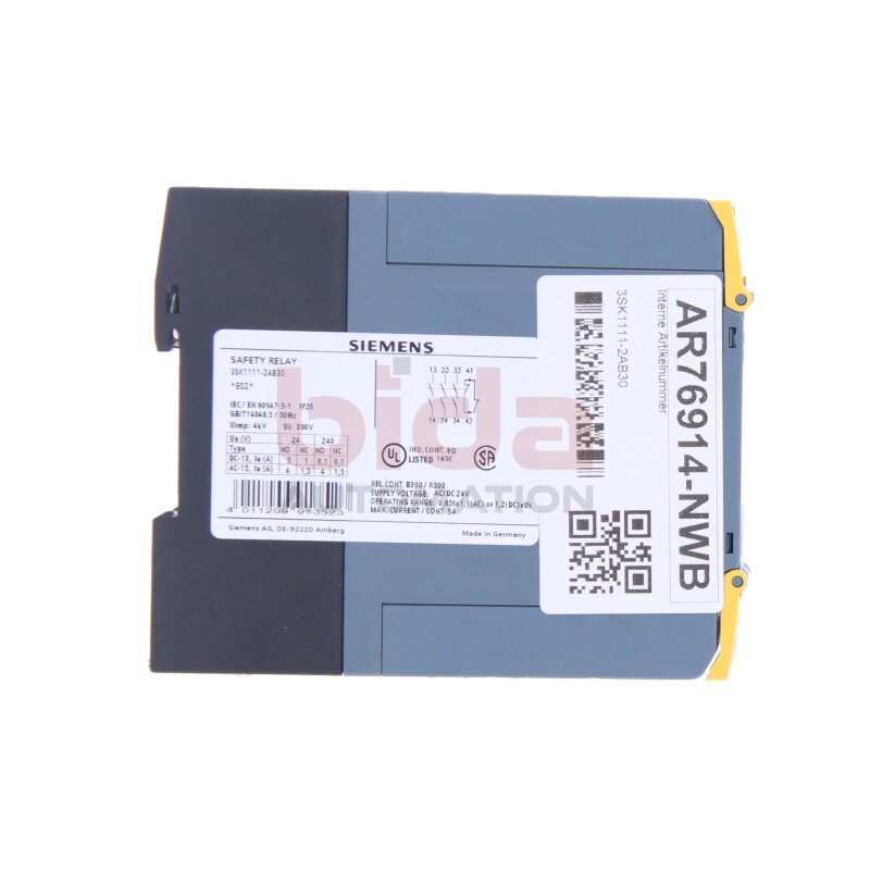 Siemens 3SK1111-2AB30 SIRIUS Sicherheitsschaltger&auml;t Safety relay
