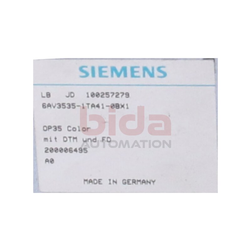 Siemens 6AV3535-1TA41-0BX1 Bedienfeld Operator Panel mit FARB-LCD