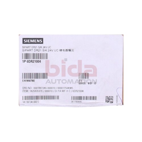 Siemens 6DR2100-4 / 6DR2 100-4 Prozessregler / Process controller / 24V