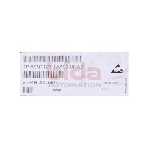 Siemens 6SN1123-1AA00-0HA2 SIMODRIVE 611 Leistungsmodul Power module