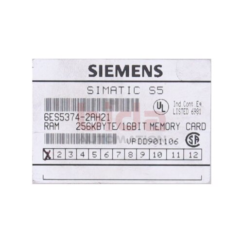 Siemens 6ES5374-2AH21 / 6ES5 374-2AH21 SIMATIC S5, Memory Card / Speicherkarte lange Bauform RAM  256 KByte