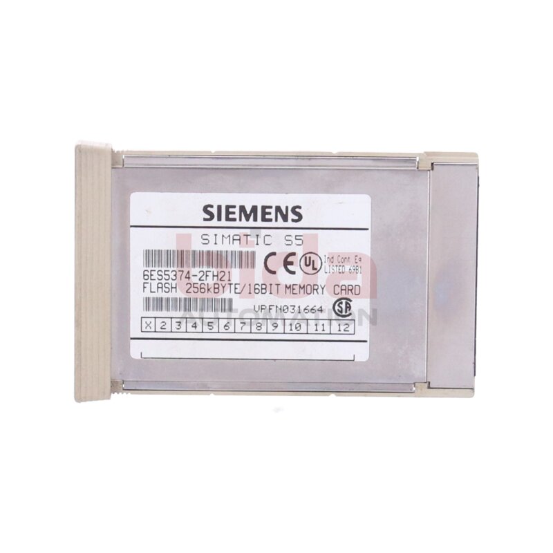Siemens 6ES5374-2FH21 / 6ES5 374-2FH21 SIMATIC S5, MEMORY CARD / SPEICHERKARTE LANGE BAUFORM FLASH, 256 KBYTE