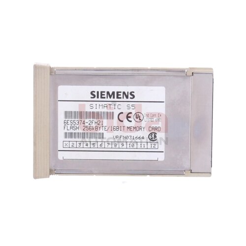Siemens 6ES5374-2FH21 / 6ES5 374-2FH21 SIMATIC S5, MEMORY CARD / SPEICHERKARTE LANGE BAUFORM FLASH, 256 KBYTE