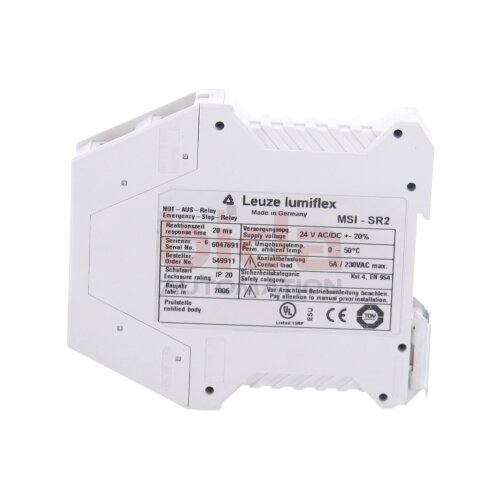 Leuze MSI-SR2(549911) Sicherheits-Schaltger&auml;t Emergency-Stop-Relay