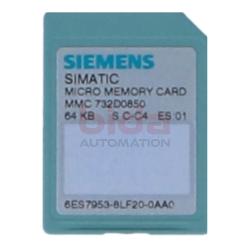 Siemens 6ES7953-8LF20-0AA0 / 6ES7 953-8LF20-0AA0 SIMATIC S7 Speicherkarte / Micro Memory Card / 3V Nflash / 64 KByte