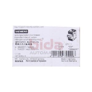 Siemens 3RV2011-1AA20 / 3RV2 011-1AA20 Leistungsschalter...