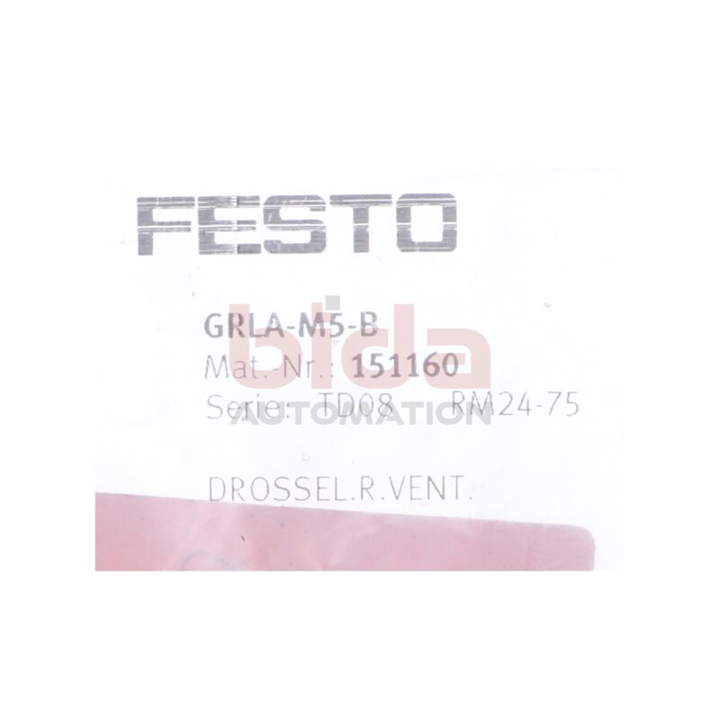 Festo GRLA-M5-B (151160)  Drossel-R&uuml;ckschlagventil / Throttle check valve