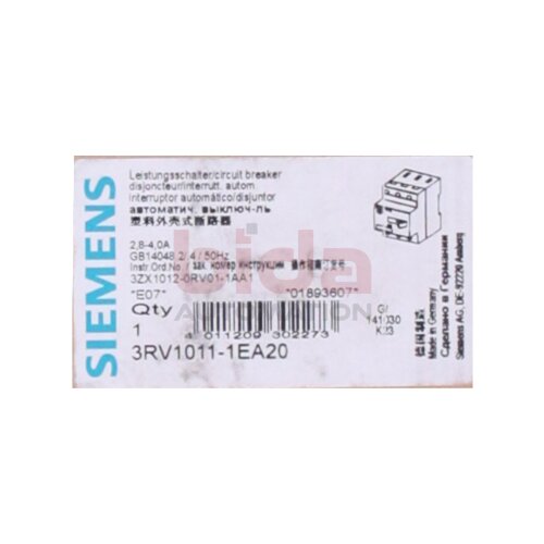 Siemens 3RV1011-1EA20 Leistungsschalter Circuit breaker