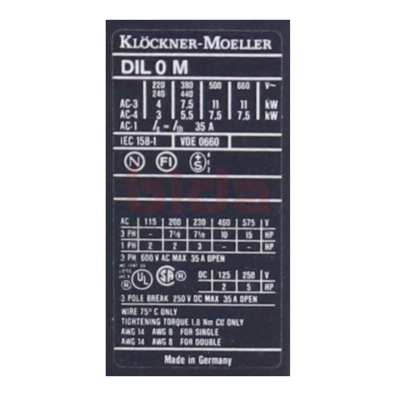 Siemens DIL0M / DIL 0 M Sch&uuml;tz Contector