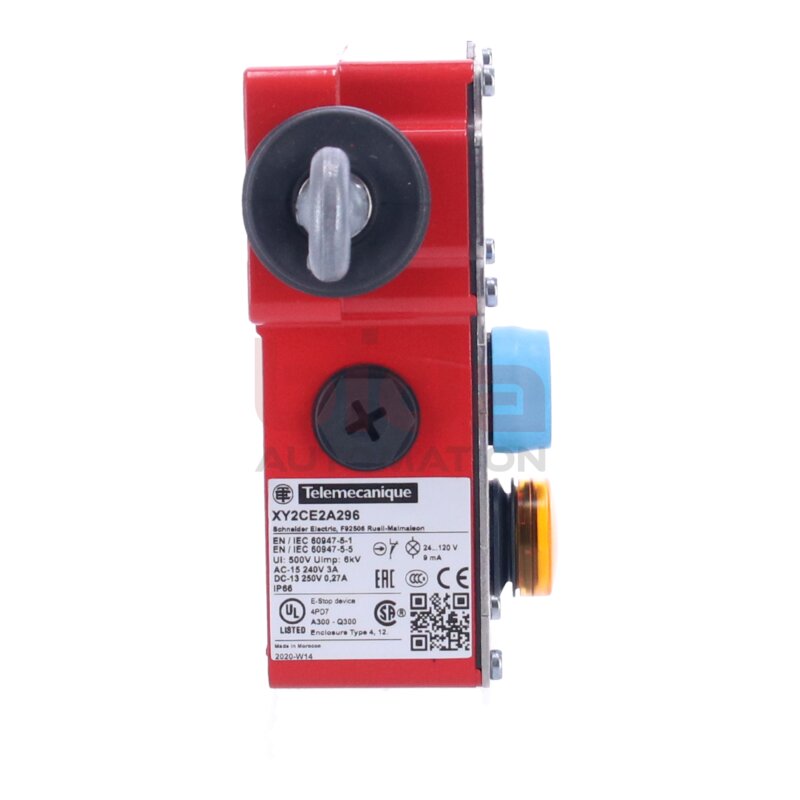 Telemecanique XY2CE2A296 Latching emergency stop rope pull switch /  Rastender Not-Aus-Seilzugschalter