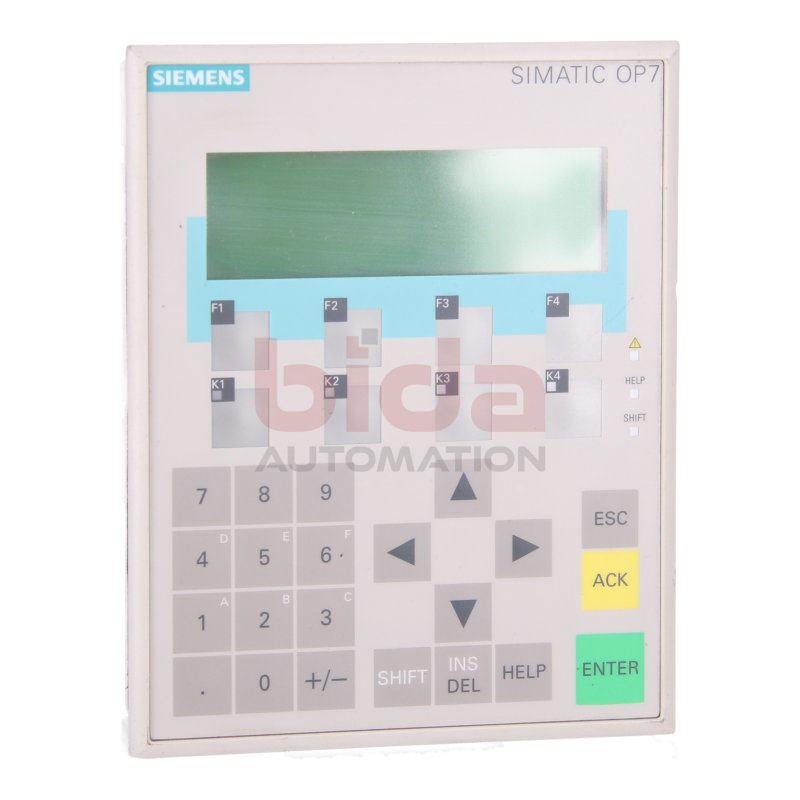 Siemens 6AV3 607-1JC00-0AX1 / 6AV3607-1JC00-0AX1 Bedienungseinheit / Operator Panel OP7  LC-Display