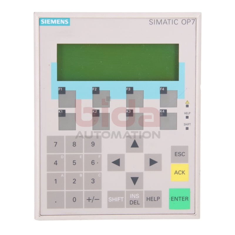 Siemens 6AV3 607-1JC00-0AX1 Bedienungseinheit Operator Panel OP7  LC-Display