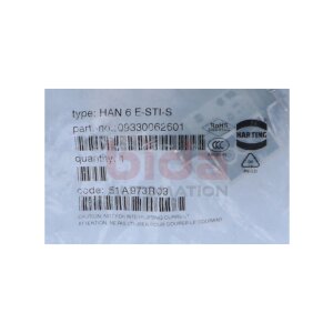 HARTING 09330062601 Buchseneinsatz Bushing insert