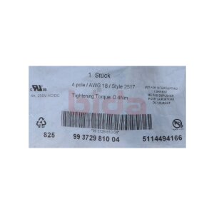 Binder 99 3729 810 04 M12 Kabelstecker Cable connector