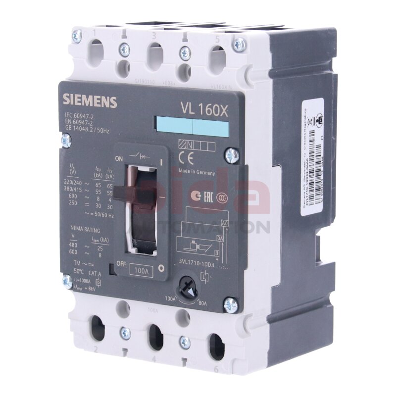 Siemens 3VL1710-1DD33-0AA0 / 3VL1 710-1DD33-0AA0 Leistungsschalter Circuit breaker