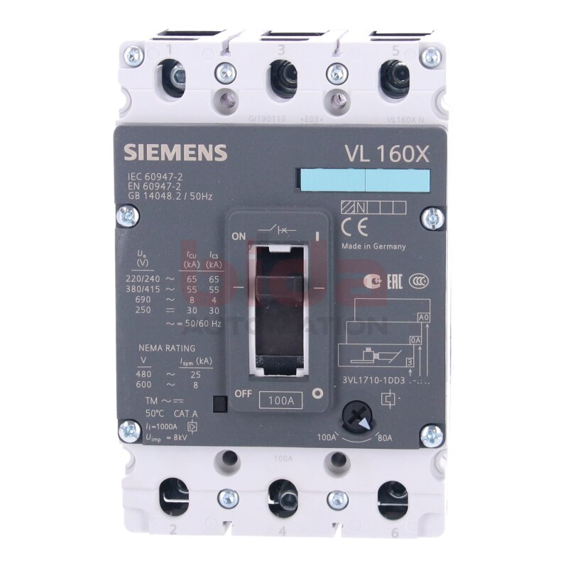 Siemens 3VL1710-1DD33-0AA0 / 3VL1 710-1DD33-0AA0 Leistungsschalter Circuit breaker