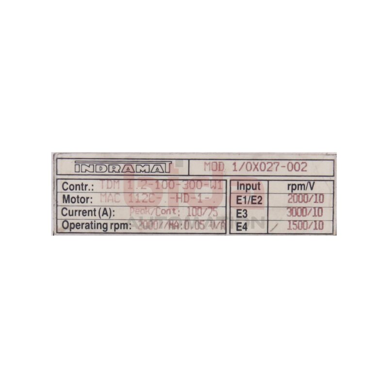 INDRAMAT MOD1/0X027-002 Programmiermodul Servo Controller Programming module