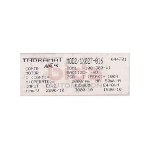 INDRAMAT MOD2/1X027-016 (044701)Programmiermodul Servo...