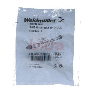 Weidmüller 1892120000 SAISM-4/8-M12-4P D-COD...