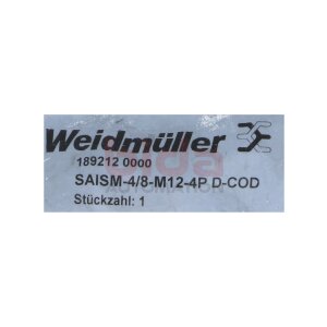 Weidmüller 1892120000 SAISM-4/8-M12-4P D-COD...