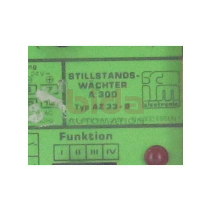 ifm electronic AZ 33-B A 300 Stillstandsw&auml;chter Standstill monitor