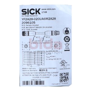 Sick YF2A28-020UA6M2A28 konfektioniertes Sensorkabel /...