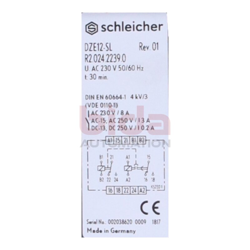 Schleicher DZE12-SL Zeitrelais Time Relay