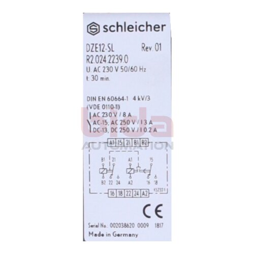 Schleicher DZE12-SL Zeitrelais Time Relay