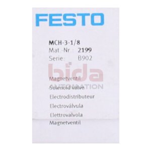 Festo MCH-3-1/8 (2199) Magnetventil Solenoid valve