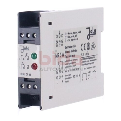 Jola NR3A / NR 3 A Elektrodenrelais Electrode relay