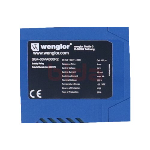 Wenglor SG4-00VA000R2 Sicherheitsrelais-Basismodul Safety Relay Basic Module
