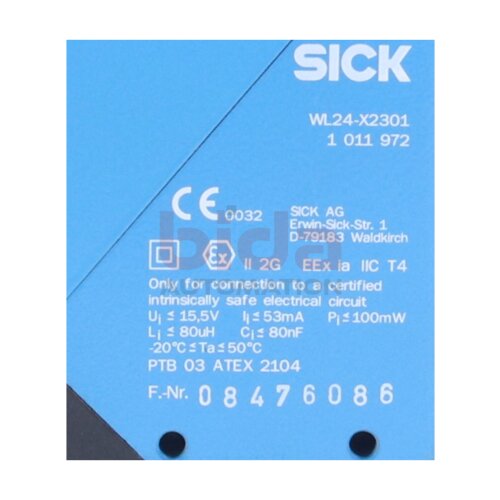 Sick WL24-X2301 (1011972) Reflexions-Lichtschranke / Retro-reflective photoelectric sensor