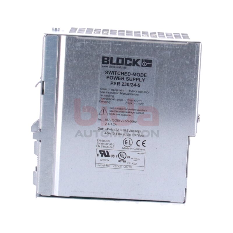 BLOCK PSR230/24-5 Schaltnetzteil / switching power supply