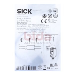 Sick GTE6-F7431V (1096551) Reflexions-Lichttaster /...