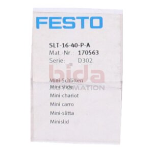 Festo SLT-16-40-P-A(170563) Mini Schlitten Mini sledges