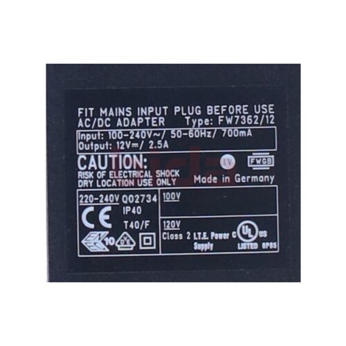 ALLIED MPP3012VDC / MPP30 12V DC (1806413) AC/DC Adapter