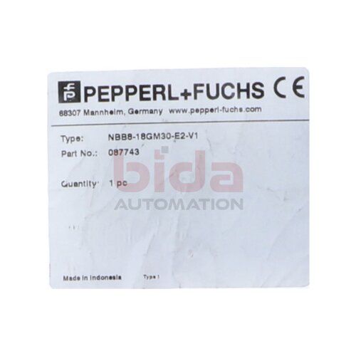 PEPPERL+FUCHS NBB8-18GM30-E2-V1 Induktiver Sensor / Inductive sensor