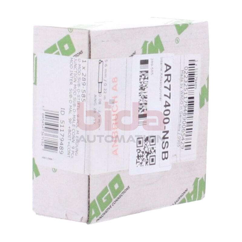 WAGO 289-585 (51179489) &Uuml;bergabemodul Transfer module
