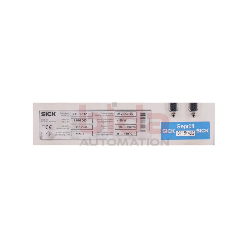 Sick LSI101-112 (1 016 063) Laser Scanner Interface 24V DC