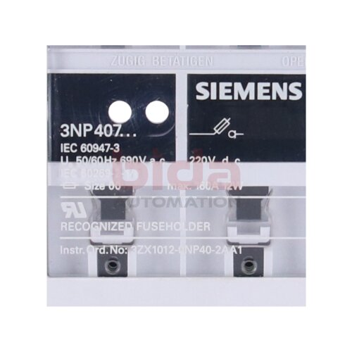 Siemens 3ZX1012-0NP40-2AA1 Sicherungshalter Recognized fuseholder