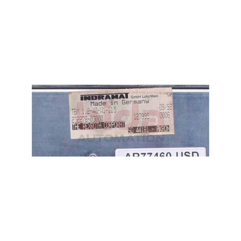 INDRAMAT TBM1.2-40-W1-115 (230590) Servo Controller Servo Bleeder