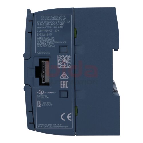 Siemens 6AG1215-1HG40-4XB0 (6AG1 215-1HG40-4XB0) S7-1200 CPU PLC-CPU