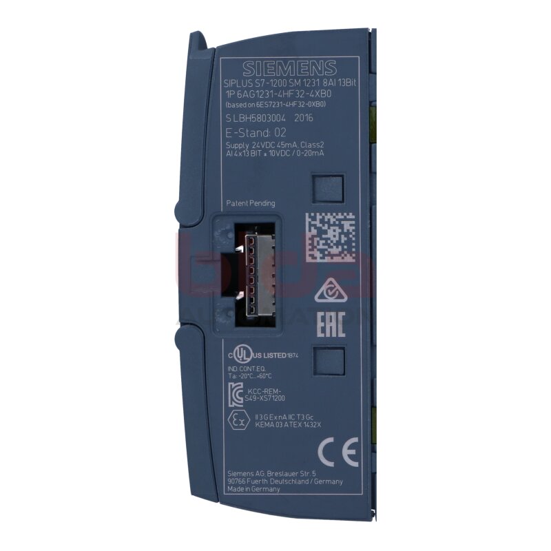Siemens 6AG1231-4HF32-4XB0 (6AG1 231-4HF32-4XB0) SIPLUS S7-1200 Analog Module Analogeingabe